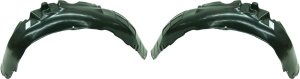 Front Fender Liner Pair/Set for Audi A4/S4 2005-2008, Left (Driver) and Right (Passenger), Rear Section, Sedan/Wagon Replacement
