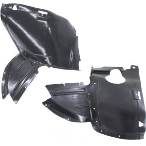 Front Fender Liner Pair/Set for Audi A3 (2006-2011), Right (Passenger) and Left (Driver) Side, Front Section Replacement