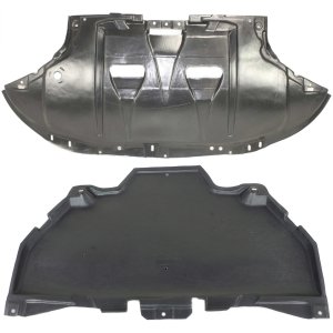 Engine Splash Shield for Audi A4 2003-2008 / A4 Quattro 2004-2008, Front and Rear Set of 2, Replacement Set