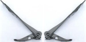 Hood Hinge Pair/Set for 1992-2001 Honda Prelude/2001-2006 MDX, Right (Passenger) and Left (Driver) Side, Replacement