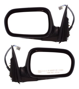 Power Mirror Pair/Set for 2004-2006 Acura RSX, Right (Passenger) and Left (Driver), Manual Folding, Heated, Paintable Replacement