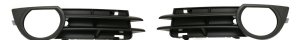 Front Fog Light Molding Pair/Set for Audi A3 2006-2008, Right (Passenger) and Left (Driver), Primed (Ready to Paint), w/o Sport Package, Replacement