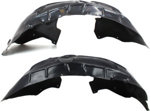 Front Fender Liner Pair/Set for Audi Q7 2007-2015, Right (Passenger) and Left (Driver), Replacement
