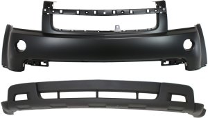 Front Bumper Cover Set for 2007-2009 Chevrolet Equinox, Upper and Lower, Set of 2, Without Sport Model, Replacement