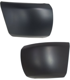 Front Bumper End Pair/Set for Chevrolet Silverado 1500 (2007-2013), Right (Passenger) and Left (Driver) Face Bar Cap, Primed (Ready to Paint), New Body Style, without Fog Light Hole, Replacement