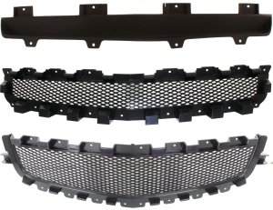 Grille Assembly Set for Chevrolet Malibu 2008-2012, 3-Piece Replacement Set