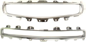 Upper and Center Grille Molding Set for Chevrolet Malibu 2008-2012, Chrome Replacement