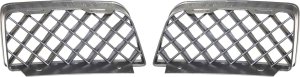 Pair/Set - Front Fog Light Cover for Chevrolet Trailblazer 2006-2009, Right (Passenger) and Left (Driver) Side Bumper Grille, Textured Black, Replacement Set