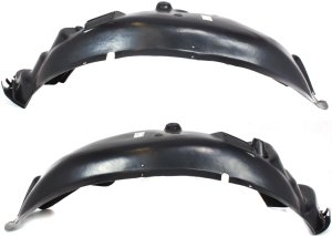 Front Fender Liner Pair/Set for 2007-2009 Chrysler Aspen/Dodge Durango, Right (Passenger) and Left (Driver), Replacement