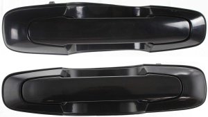 Front Door Handle Pair/Set for Chevrolet Grand Vitara (1999-2005) / XL-7 (2002-2006), Right (Passenger) & Left (Driver), Outside, Textured Black Rear Replacement