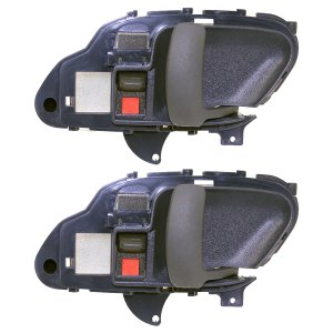 Front Door Handle Pair/Set for Chevrolet C/K Full Size Pickup 1995-2002, Suburban 1995-1999, Right (Passenger) and Left (Driver), Inside, Blue (Equivalent to Rear), Replacement