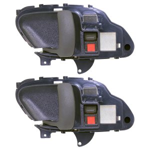 Blue Front Interior Door Handle for Chevrolet C/K Full Size Pickup 1995-2000, Suburban 1995-1999, Left (Driver), Rear, Set of 2, Replacement