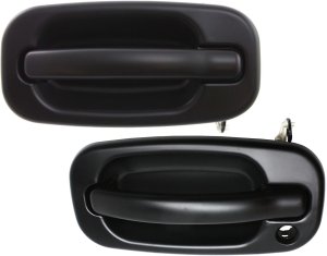 Front Exterior Door Handle Pair/Set for Chevrolet Silverado/Sierra, 1999-2007, Right (Passenger) and Left (Driver), Replacement