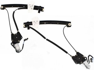 Front Window Regulator Pair/Set for 2000-2005 Dodge Neon, Right (Passenger) and Left (Driver), Includes Power Motor, Replacement