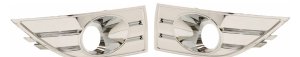 Front Fog Light Molding Pair/Set for Ford Taurus 2008-2009, Right (Passenger) and Left (Driver), Chrome Replacement