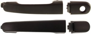 Textured Black Outside Front Door Handle Pair/Set for Ford Montego 2005-2007, Taurus 2008-2009, Right (Passenger) and Left (Driver) Replacement