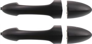 Rear Exterior Door Handle Pair/Set for 2000-2007 Ford Focus, 2001-2007 Ford Escape, 2001-2006 Tribute, Right (Passenger) and Left (Driver) Side w/Cap, Cover, Pad, Handle Replacement