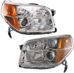Headlight Lens and Housing Pair/Set for 2006-2008 Pilot, Right (Passenger) and Left (Driver) Replacement