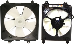 A/C and Radiator Fan Shroud Assembly Set for Honda Civic 2009-2010, 1.8L Engine, Coupe/Sedan, Automatic Transmission, Replacement