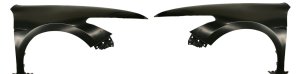 Front Fender Pair/Set for 2008-2012 Honda Accord, Right (Passenger) and Left (Driver), Coupe, Primed (Ready to Paint), Steel Replacement