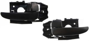 Front Interior Door Handle Pair/Set for Hyundai Elantra 2001-2006, Right (Passenger) and Left (Driver), Black Rear, Light Replacement