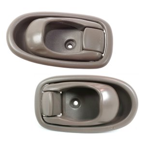 Front and Rear Door Handle Pair/Set for 1996-2000 Hyundai Elantra, Right (Passenger) and Left (Driver), Inside, Pair/Set of 4, Beige, Replacement