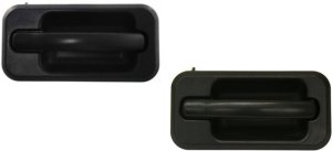 Rear Exterior Door Handle for Hummer H2 2003-2009, Right (Passenger) and Left (Driver), Textured Black, Without Chrome Trim Package, Replacement Pair/Set