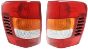 Tail Light Assembly Pair/Set for 1999-2002 Jeep Grand Cherokee, Right (Passenger) and Left (Driver), To November 2001, Replacement