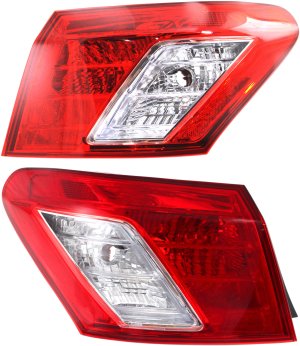 Tail Light Pair/Set for Lexus ES350 2007-2009, Right (Passenger) and Left (Driver), Outer, Lens and Housing, Replacement