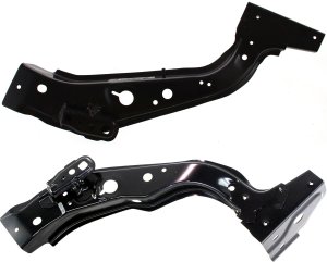 Headlight Bracket Assembly Pair/Set for 2008-2017 Mitsubishi Lancer, Right (Passenger) and Left (Driver) Headlight Support, Steel, Replacement