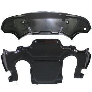 Engine Splash Shield Set for Mercedes-Benz E-Class 2003-2009, Set of 2, Front and Rear Under Cover, Replacement