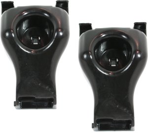 Front Bumper Bracket Support Pair/Set for 2005-2015 Toyota Tacoma, Right (Passenger) and Left (Driver), Plastic, Replacement
