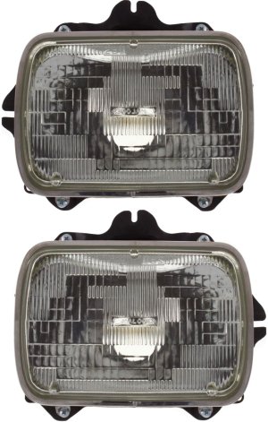 Pair/Set - Headlight Assembly for Toyota 4Runner/Pickup 1987-1995 / Tacoma 1995-1997, Right (Passenger) and Left (Driver) Halogen Light, Replacement Set