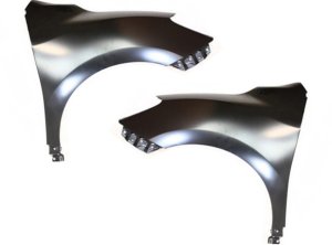 Pair/Set - Front Fender for Toyota Matrix 2009-2014, Right (Passenger) and Left (Driver), Primed (Ready to Paint), Steel Replacement Set