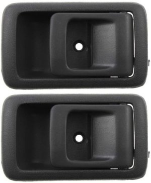 Front Interior Door Handle Right (Passenger) for Toyota Camry (1987-1991), 4Runner (1996-2002), Tacoma (2001-2004), Textured Blue, Set of 2, Rear Replacement