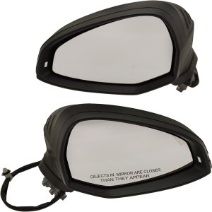 Mirror Pair/Set for Audi A4/S4 (2017-2019), A4 ALLROAD (2017-2020) Right (Passenger), Left (Driver), Power Adjustment, Manual Folding, Heated, Paintable, with Signal Light, without Auto-Dimming and Lane Departure Warning, Replacement