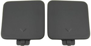 Front Bumper Tow Hook Cover Set of 2 for BMW 5-Series 2004-2010, Bracket Set for Sedan/Wagon without M Package, Replacement