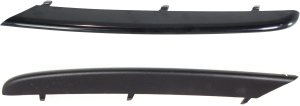 Front Bumper Molding Pair/Set for 2006-2008 BMW 3-Series, Right (Passenger) and Left (Driver), Lower Outer, Black - Replacement - fits models 325i, 325xi, 328i, 330i, 330xi.