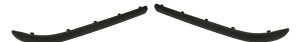 Pair/Set - Front Bumper Molding Impact Strip for BMW 3-Series 2002-2005, Right (Passenger) and Left (Driver), Black, Without Sport Package, Sedan Replacement Models: for 320i, 323i, 325i, 328i, 330i.