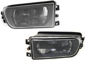 Front Fog Light Assembly for BMW 5-Series 1997-2002, Right (Passenger) and Left (Driver), Replacement Pair/Set Models: for 520i, 523i, 528i, 535i, 540i, 525td, 525tds, 530d.