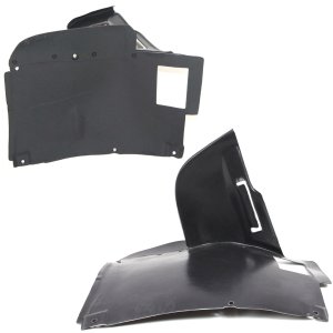 Front Engine Splash Shield Pair/Set for BMW 5-Series 2001-2003, Right (Passenger) & Left (Driver) Replacement - fits 520i, 525i, 530i, 535i, 540i, 545i, 550i models.