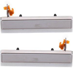 Front Door Handle Pair/Set for Chevrolet Chevette (1976-1982) and S10 Blazer (1983-1994), Right (Passenger) and Left (Driver), Outside, Chrome, Metal (Zinc), Replacement