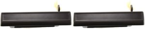 Front and Rear Exterior Door Handle Set for Chevrolet Century, Left (Driver) Side, 1982-1996, Smooth Black Metal Replacement