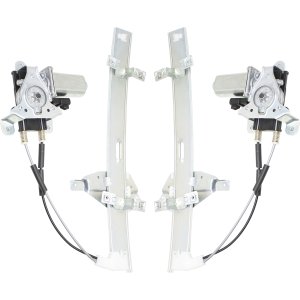 Front Window Regulator with Motor for Buick Century 1997-2005, Oldsmobile Intrigue 1998-2002, Buick Regal 1997-2004, Right (Passenger) and Left (Driver) Power Replacement Pair/Set