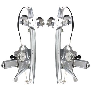 Front Window Regulator Pair/Set for Buick Lesabre 2000-2005, Right (Passenger) and Left (Driver), Power with Motor, Replacement