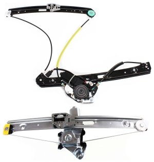 Front and Rear Window Regulator Set for BMW 3-Series 1999-2005, Right (Passenger), Power with Motor, Replacement Fits: 320i, 323i, 325i, 328i, 330i