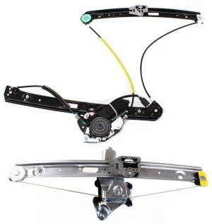 Front and Rear Window Regulator with Power Motor Set for BMW 3-Series (1999-2005), Left Driver Side Replacement Models: for 320i, 323i, 328i, 330i