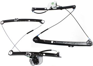 Front Window Regulator Pair/Set for BMW X5 2000-2006, Right (Passenger) and Left (Driver), Power Operated, Without Motor, Replacement