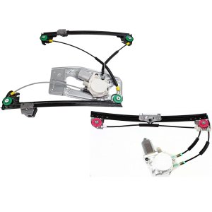 Front and Rear Window Regulator Set for BMW 5-Series (1997 - 1999) Right (Passenger), Comes with Power Motor, Replacement Models: for 520i, 523i, 528i, 540i.