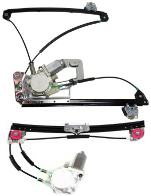 Front and Rear Window Regulator Set with Motor for 1997-1999 BMW 5-Series, Power, Left (Driver) Side Replacement - fits 520i, 523i, 528i, 535i, 540i, M5 models.